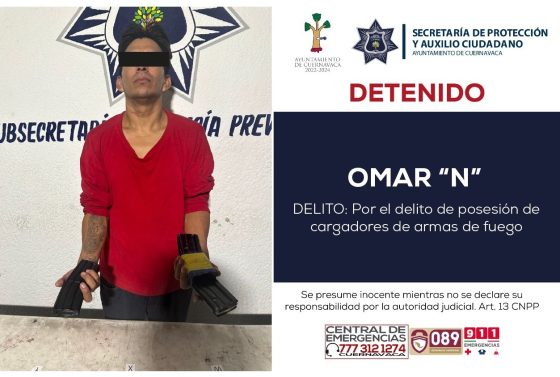 B1740 17/05/24 DETIENE POLICIA DE CUERNAVACA A UNO DE LOS PRESUNTOS RESPONSABLES DEL HECHO DE VIOLENCIA REGISTRADO EN CALLES DEL CENTRO DE LA CIUDAD