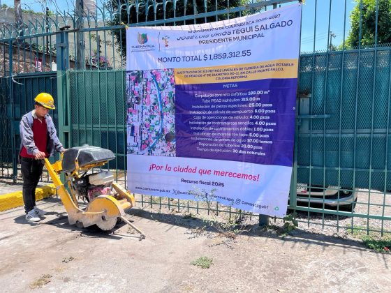 B234 12/05/25 CUERNAVACA AVANZA EN PLAN INTENSIVO DE OBRA PÚBLICA CON 85 PROYECTOS PARA FORTALECER INFRAESTRUCTURA HIDRÁULICA Y VIAL EN 2025
