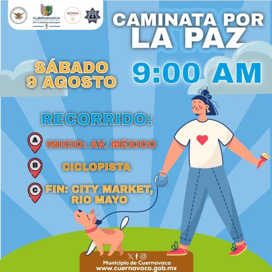 B474 07/08/25 CONVOCA JOSÉ LUIS URIÓSTEGUI A LA CAMINATA POR LA PAZ ESTE SÁBADO EN CUERNAVACA