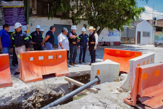 B473 07/08/25 SUPERVISA EL ALCALDE JOSÉ LUIS URIÓSTEGUI AVANCES DE LA REHABILITACIÓN INTEGRAL DE LA AVENIDA ESTADO DE PUEBLA