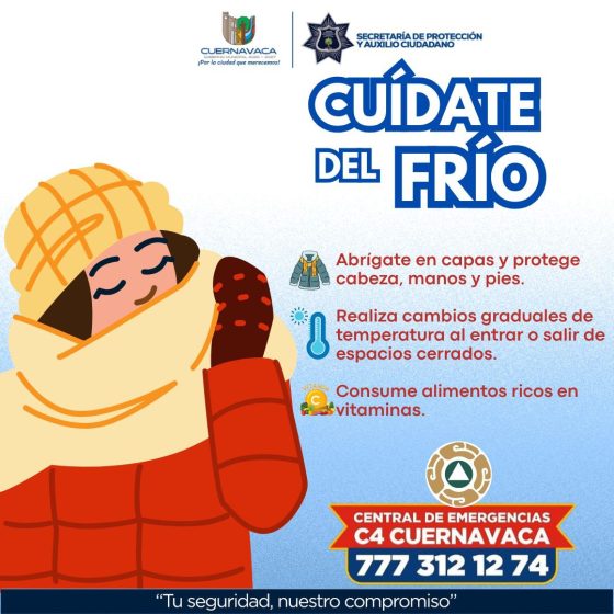 B708 10/11/25 LLAMA PROTECCIÓN CIVIL DE CUERNAVACA A REFORZAR MEDIDAS DE PREVENCIÓN ANTE LA TEMPORADA DE FRENTES FRÍOS
