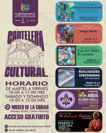 B983 05/03/26 AYUNTAMIENTO DE CUERNAVACA PRESENTA LA AGENDA CULTURAL DE MARZO
