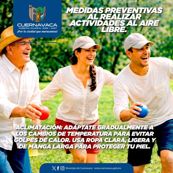 B1064 04/04/26 SEPRAC EMITE RECOMENDACIONES PARA REALIZAR ACTIVIDADES AL AIRE LIBRE