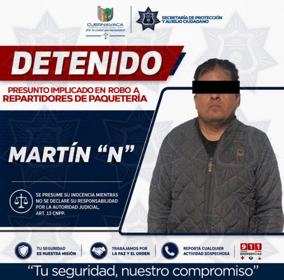 B1278 17/06/26 SEPRAC DETIENE A PRESUNTO IMPLICADO EN ROBOS A REPARTIDORES DE PAQUETERÍA