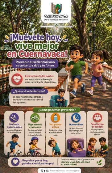 B1438 11/08/26 AYUNTAMIENTO DE CUERNAVACA INVITA A COMBATIR EL SEDENTARISMO EN ESTA TEMPORADA VACACIONAL