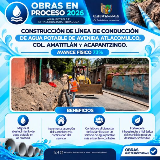 F333 29/09/26 AVANZA LA RENOVACIÓN DE LA RED DE AGUA POTABLE EN DISTINTOS PUNTOS DE CUERNAVACA