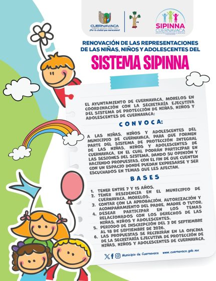 F309 CUERNAVACA INVITA A NIÑAS, NIÑOS Y ADOLESCENTES A SUMAR SU VOZ AL SIPINNA