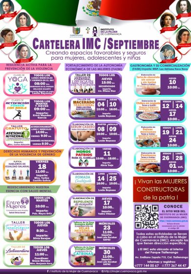 B1491 01/09/26 NUEVO MES, NUEVAS OPORTUNIDADES DE CRECIMIENTO: EL IMC PRESENTA SU CARTELERA DE SEPTIEMBRE