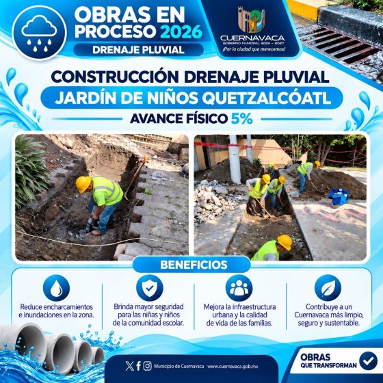 F337 02/10/26 CUERNAVACA INTERVIENE SU RED PLUVIAL PARA CAPTAR Y CONDUCIR EL AGUA DE LLUVIA
